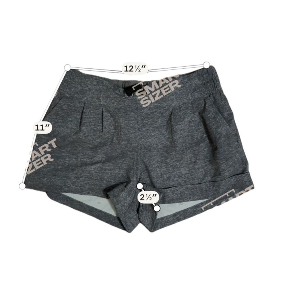 Lululemon On The Fly Heather Gray Shorts Women 6‎ Activewear Stretch - Picture 5 of 6